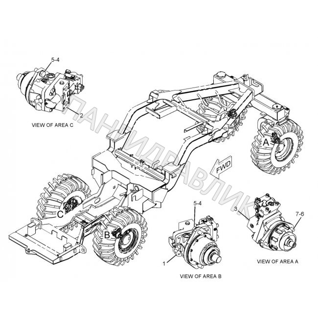 Гидравлический мотор CAT 286-2472, 286-2473, 286-2474 MOTOR GP-PISTON
