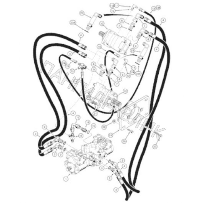 Гидравлический насос CNH 388796A1 CASE 1845C SKID STEER