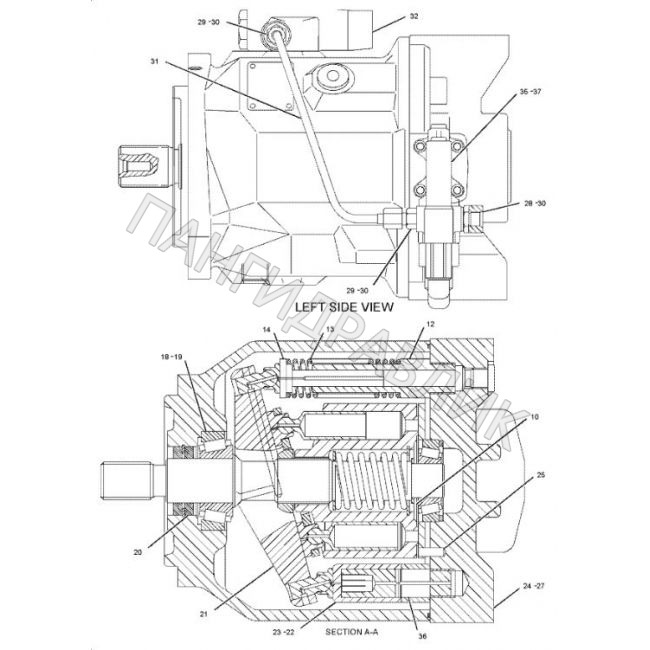 Гидравлический насос CAT 235-4108 CATERPILLAR 424D